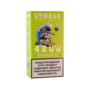 GTM Bar Halo 4200 Арбузный Лед (Перезаряжаемая)